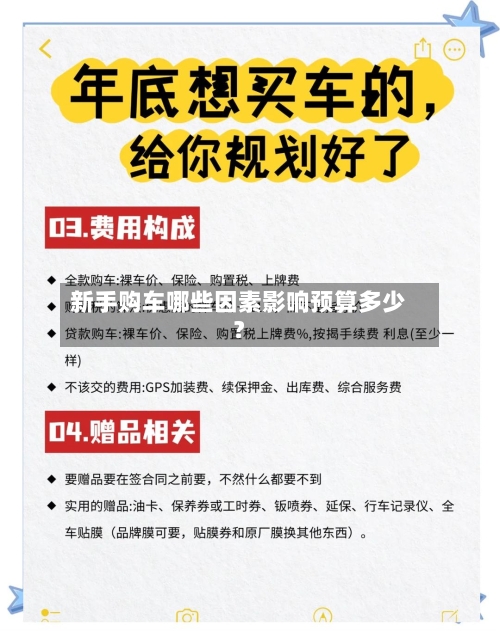新手购车哪些因素影响预算多少?